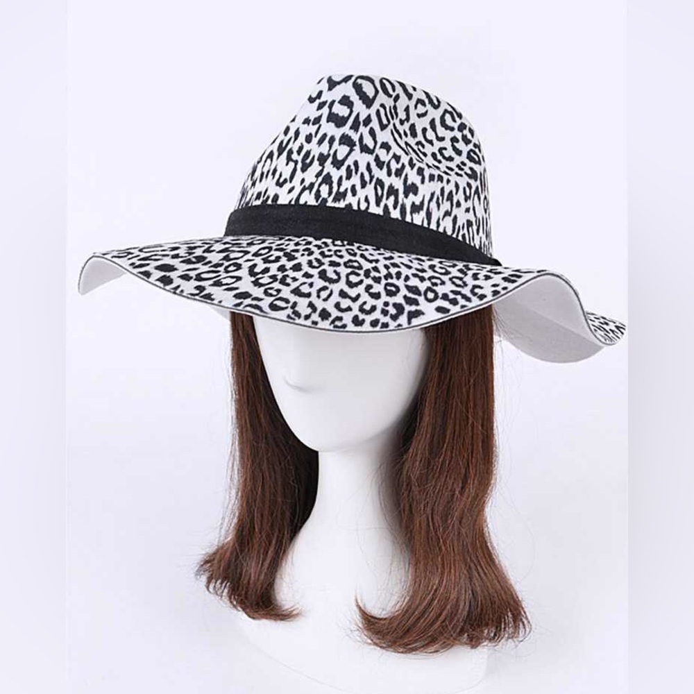 Leopard Print Floppy Hat